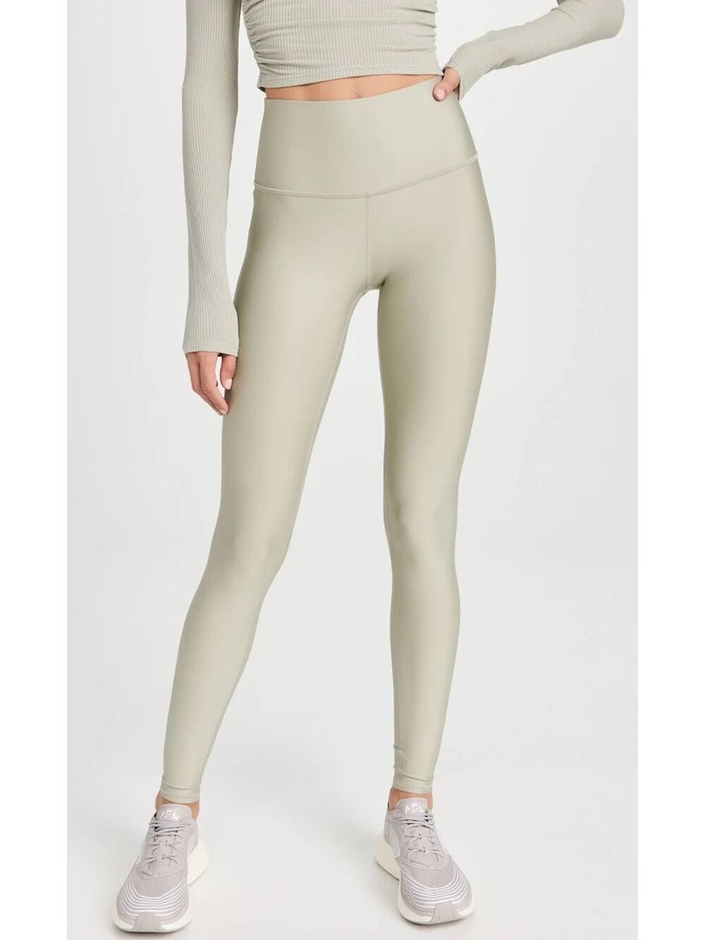 ALO Yoga Full-Length High-Waist Airlift Leggings Limestone Green Sz Small🌿🩶🌿